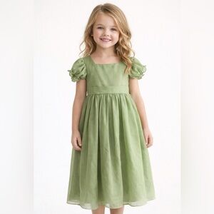 Elegant Kids Formal Dress in Green
